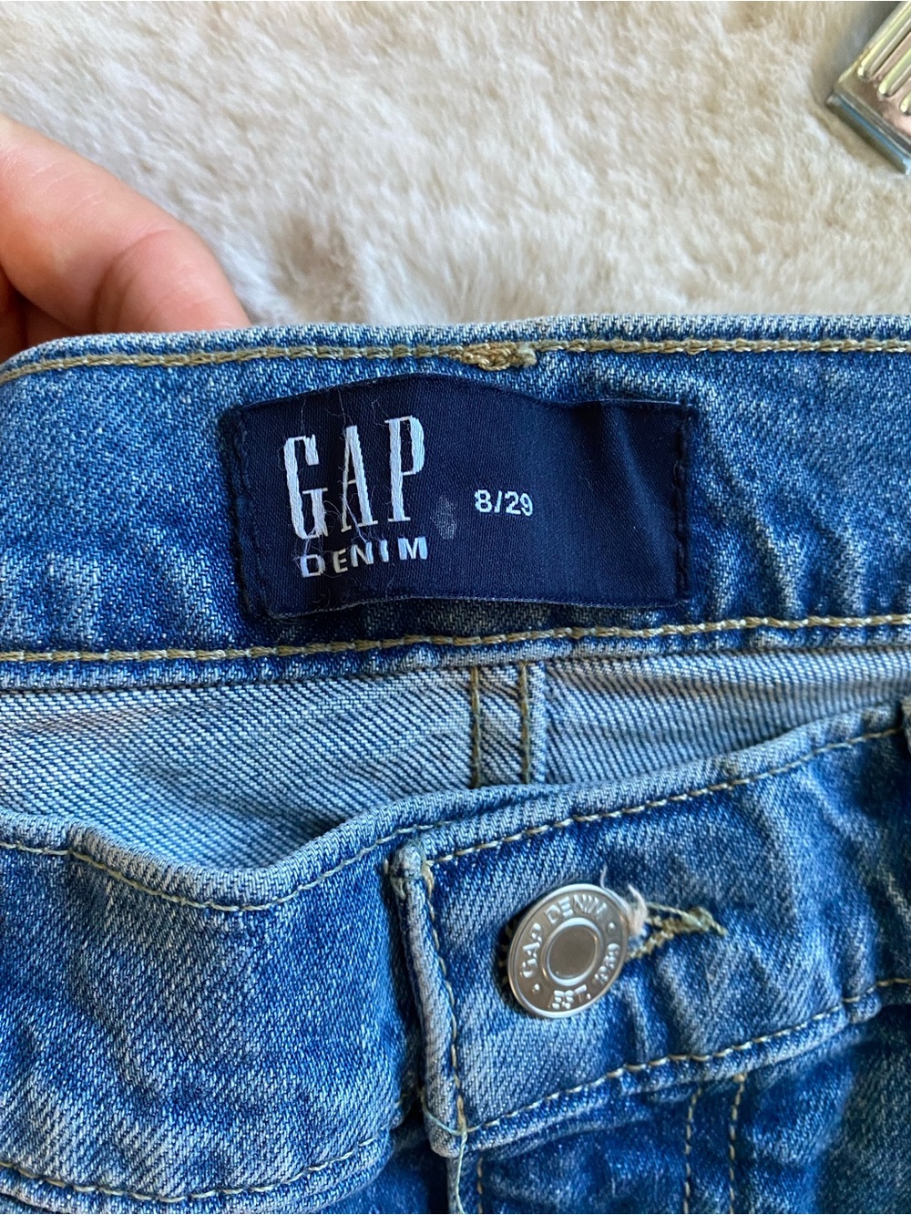 GAP Blue Denim Maxi Skirt with front Slit! 🌀 - Picture 12 of 14